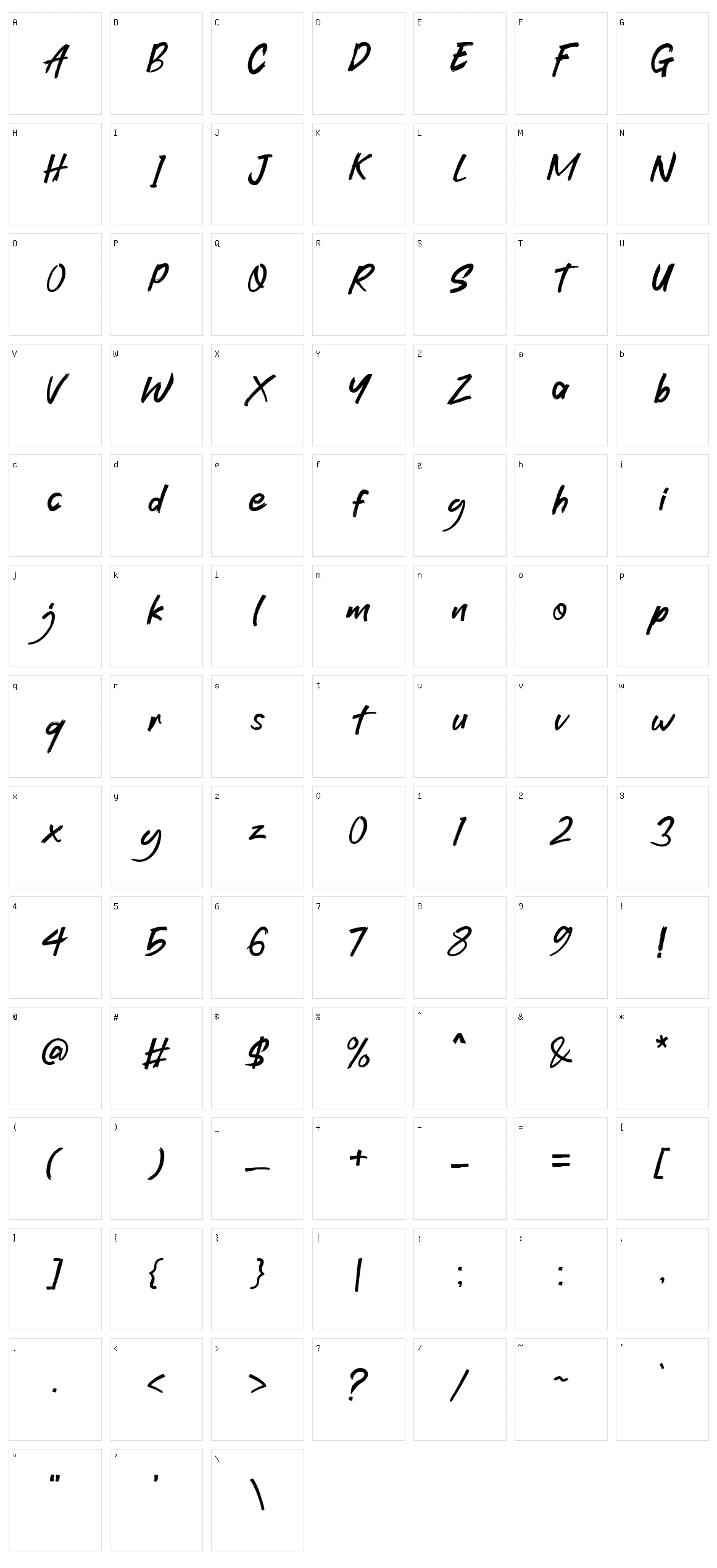 Jasmine Character Set