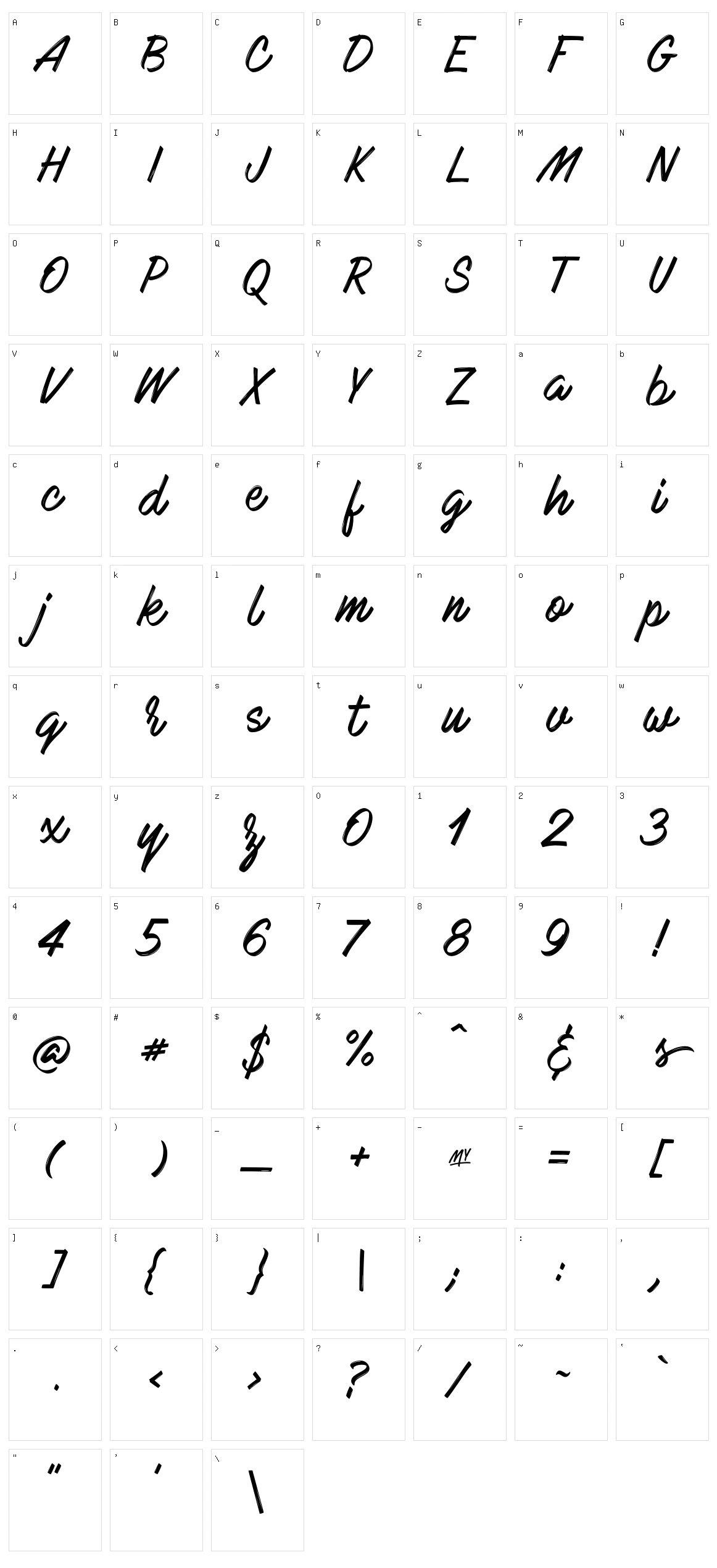 Mark My Words Character Set