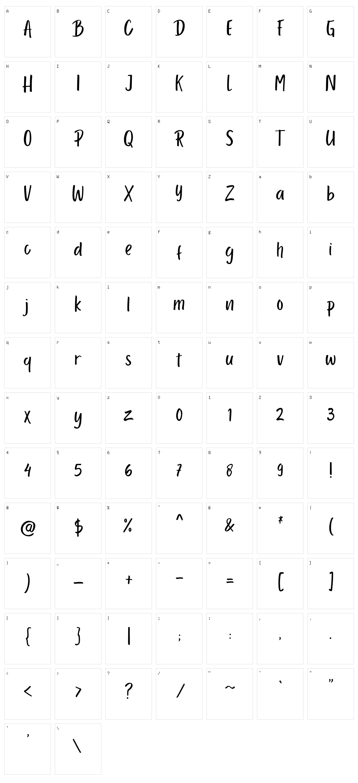 Porcelain Character Set