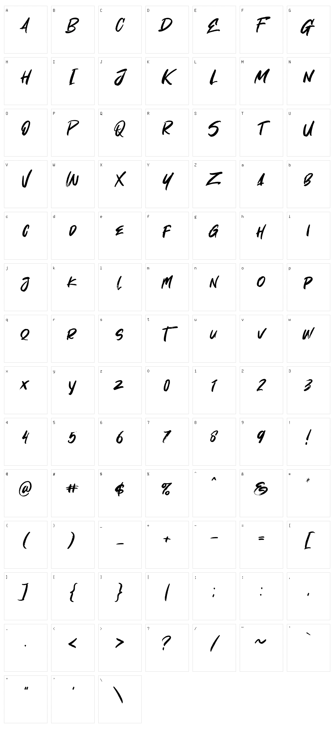 Oh Now! Character Set