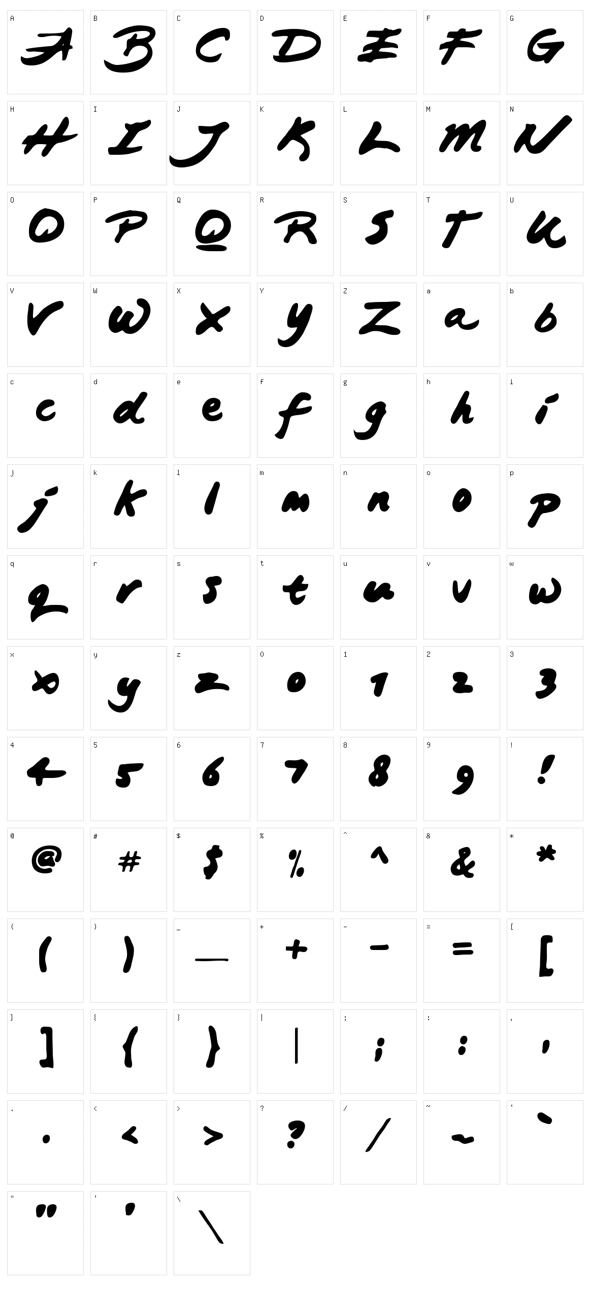 Japanese Brush Character Set