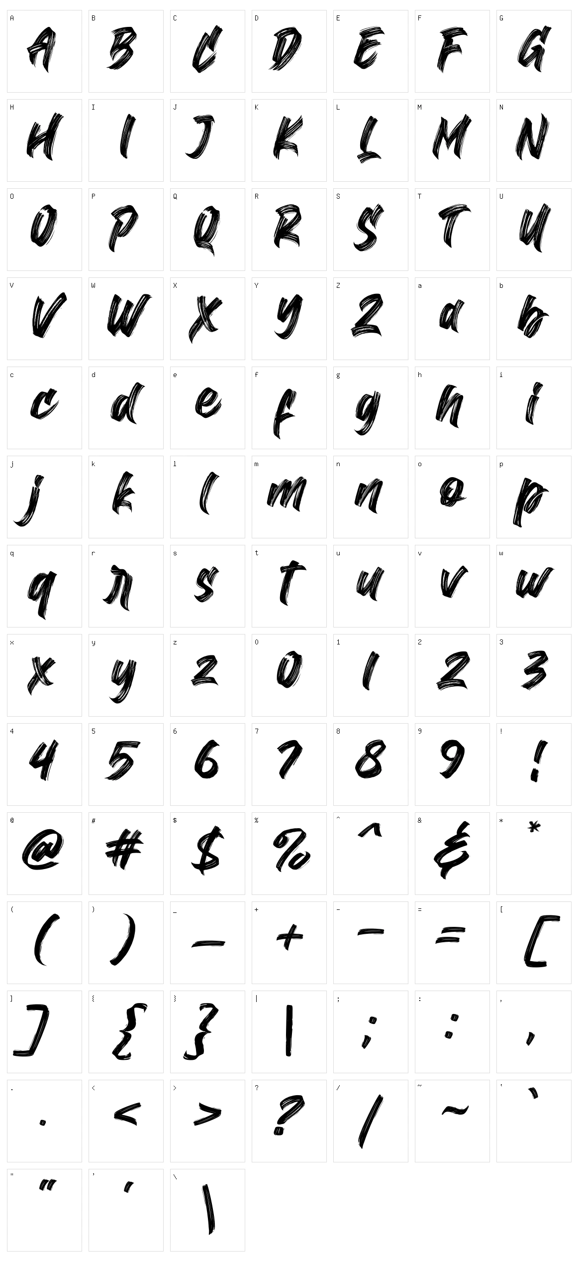 Superion Character Set