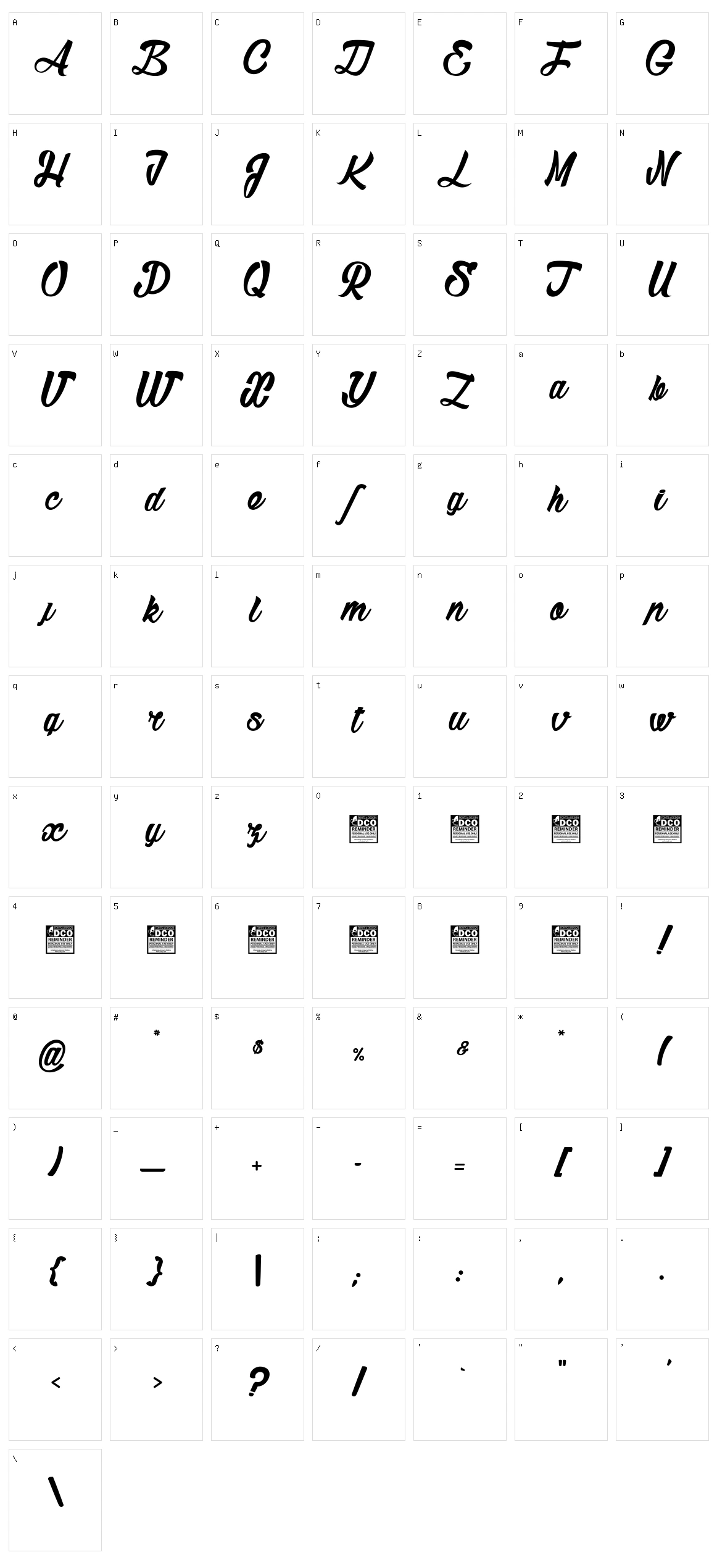 Sketch Character Set