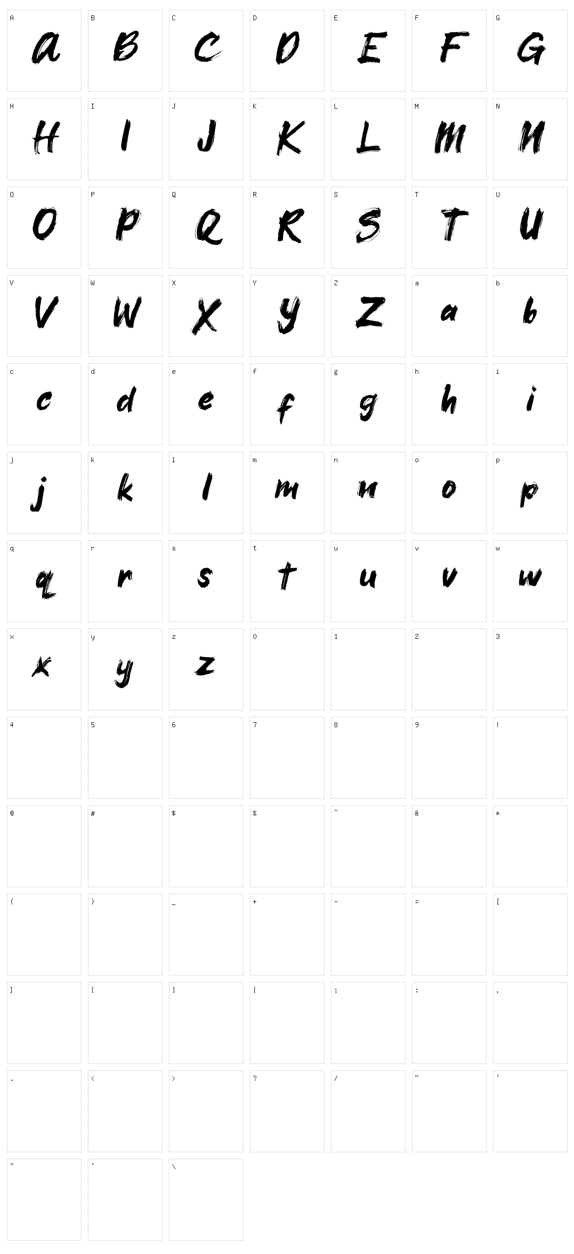 Xangda Shiny Character Set