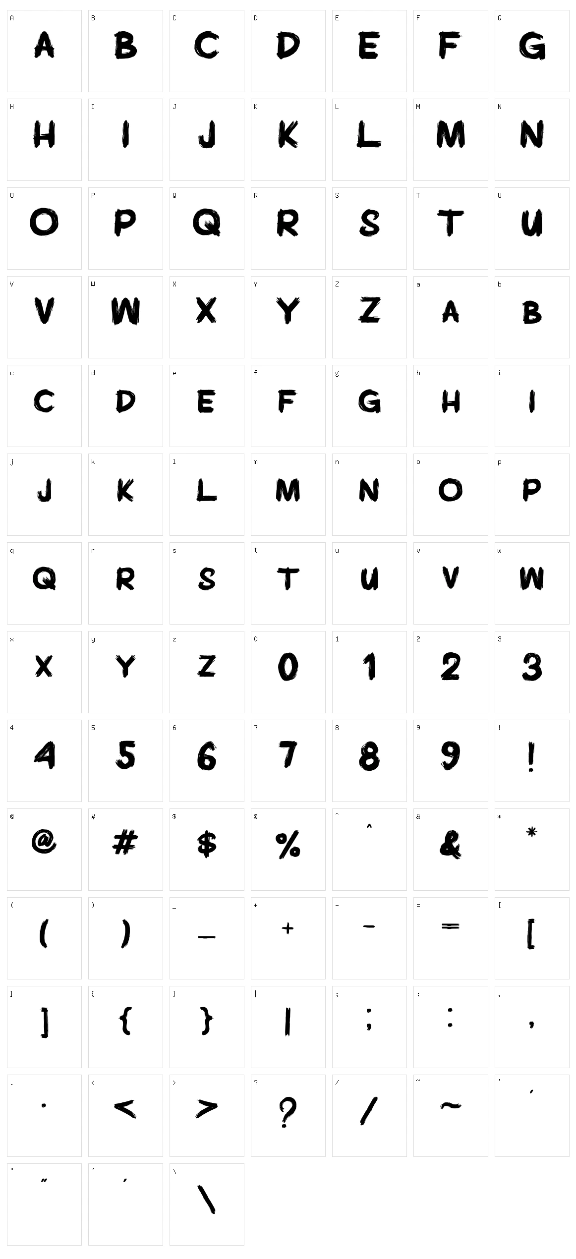 Moontank Character Set