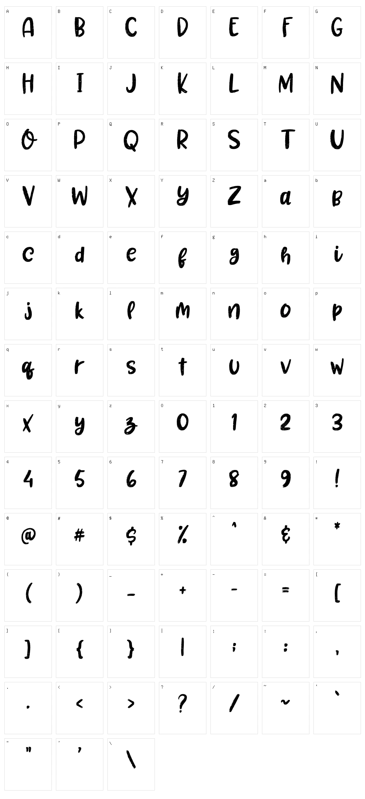 Yearbook Character Set