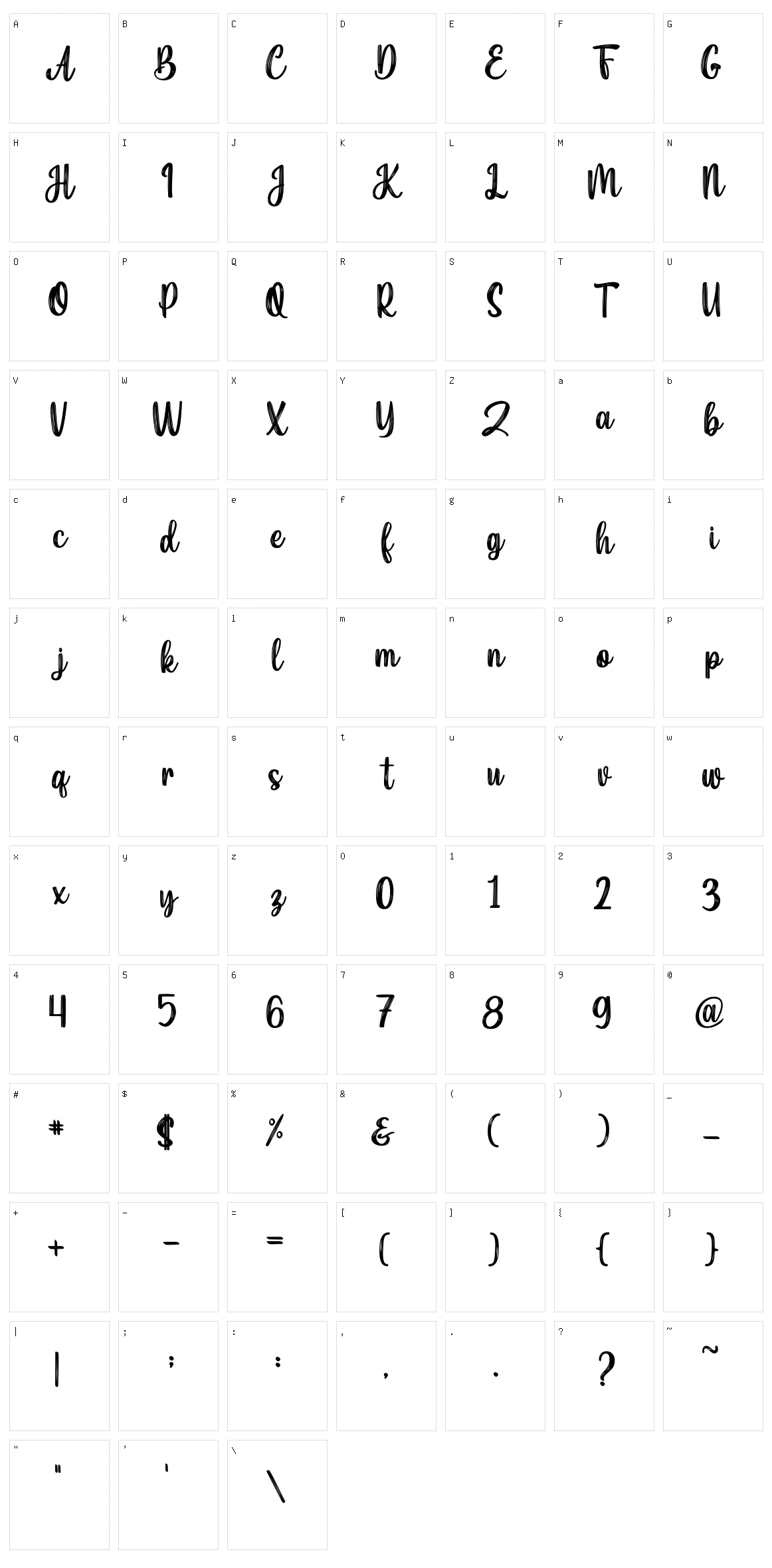 Vintage School Character Set