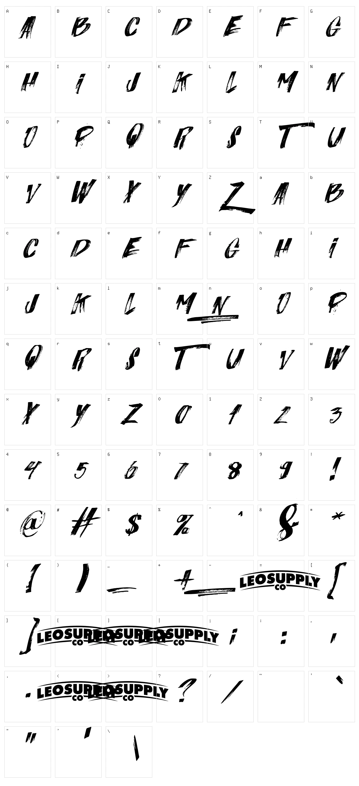 Italiano Character Set