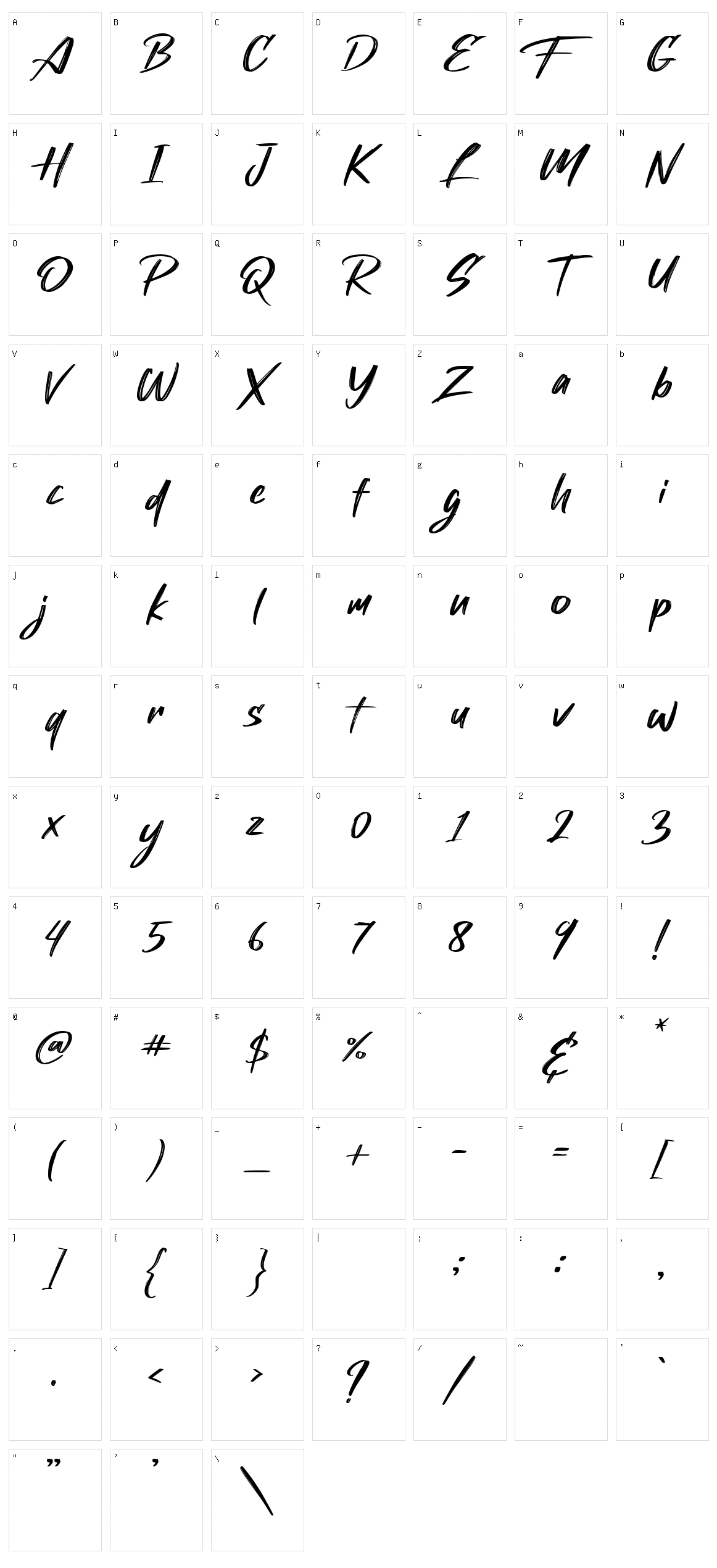 Shockwave Character Set