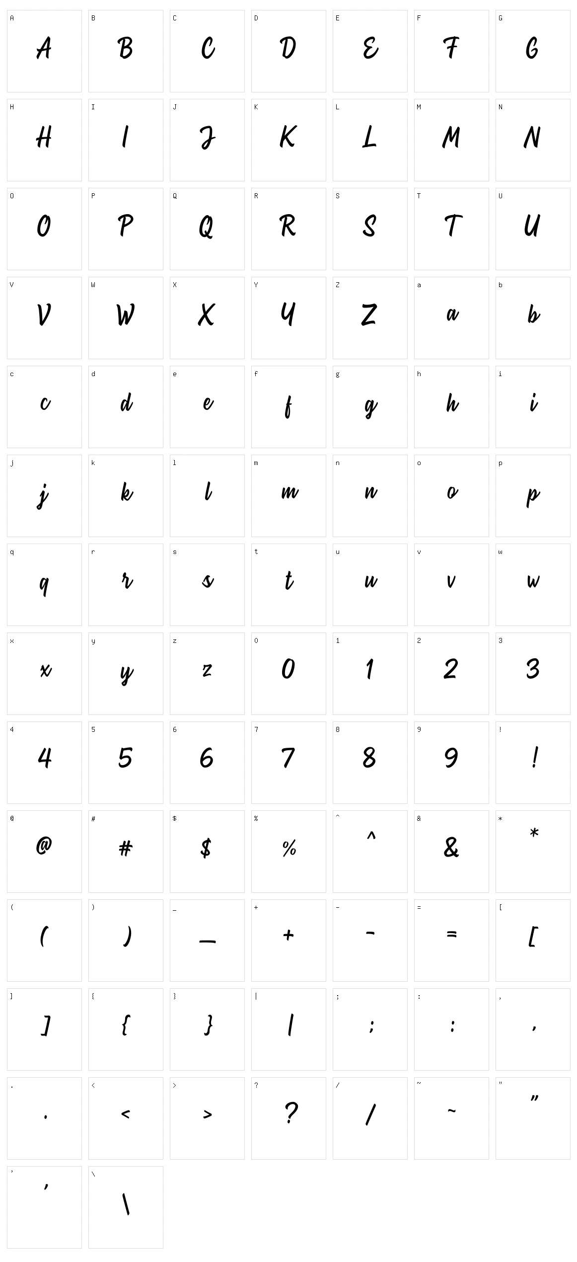 Woodland Character Set