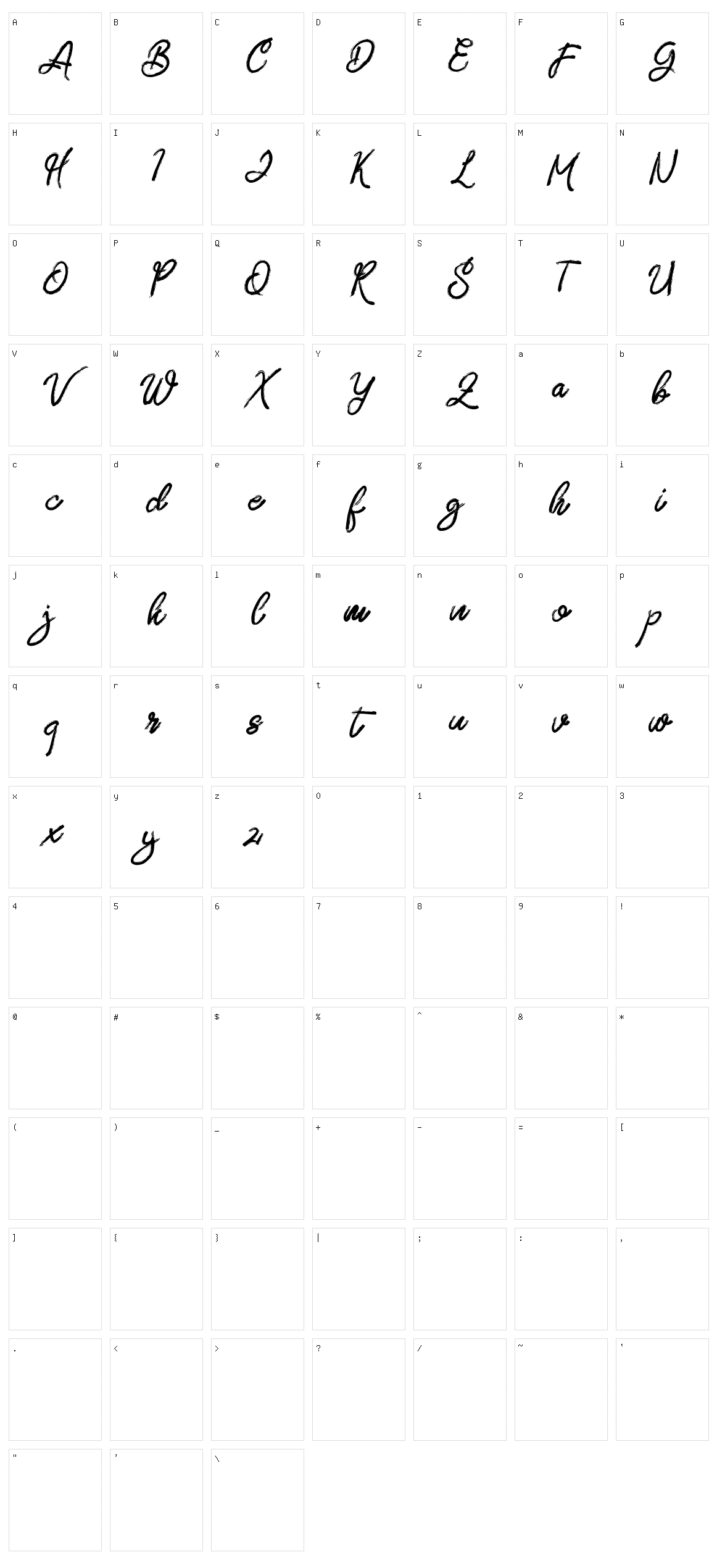 ZeBrush Character Set