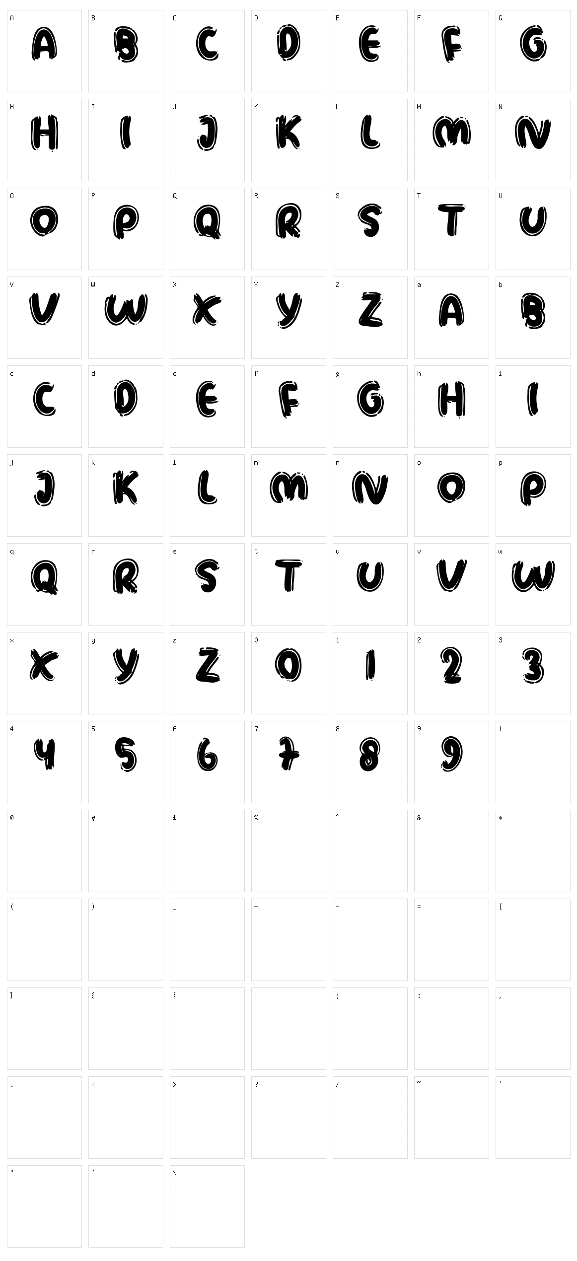 Monicay Character Set