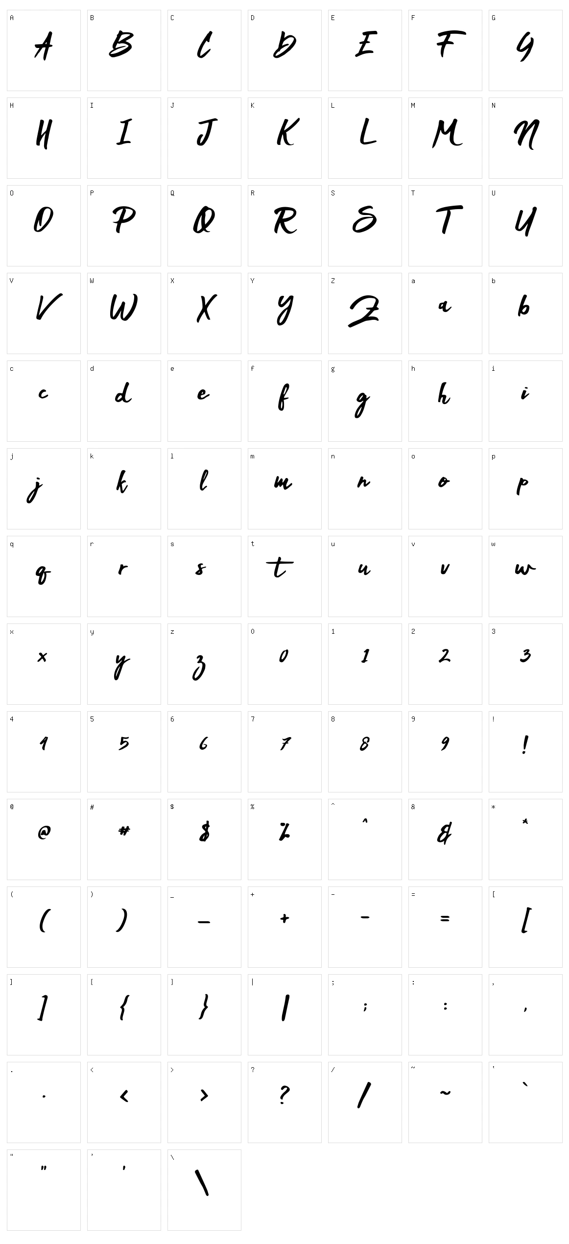 Mak Dah Character Set