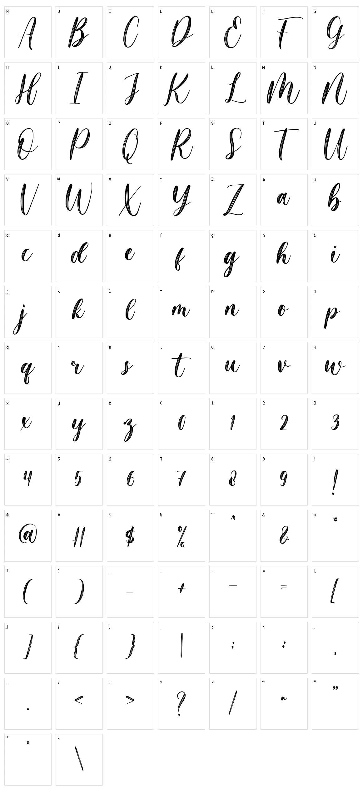 Magista Brush Character Set