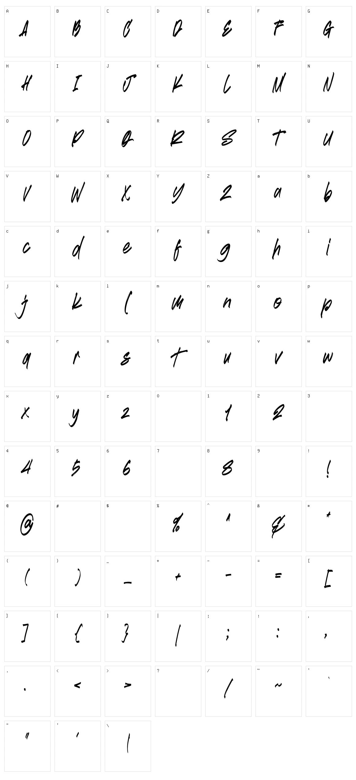 Stand Alone Character Set