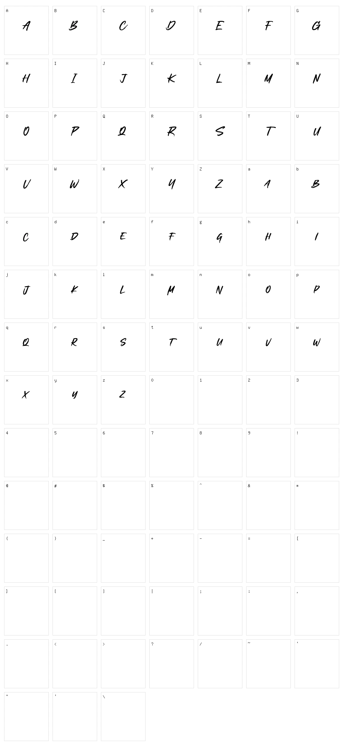 Spyckers Character Set