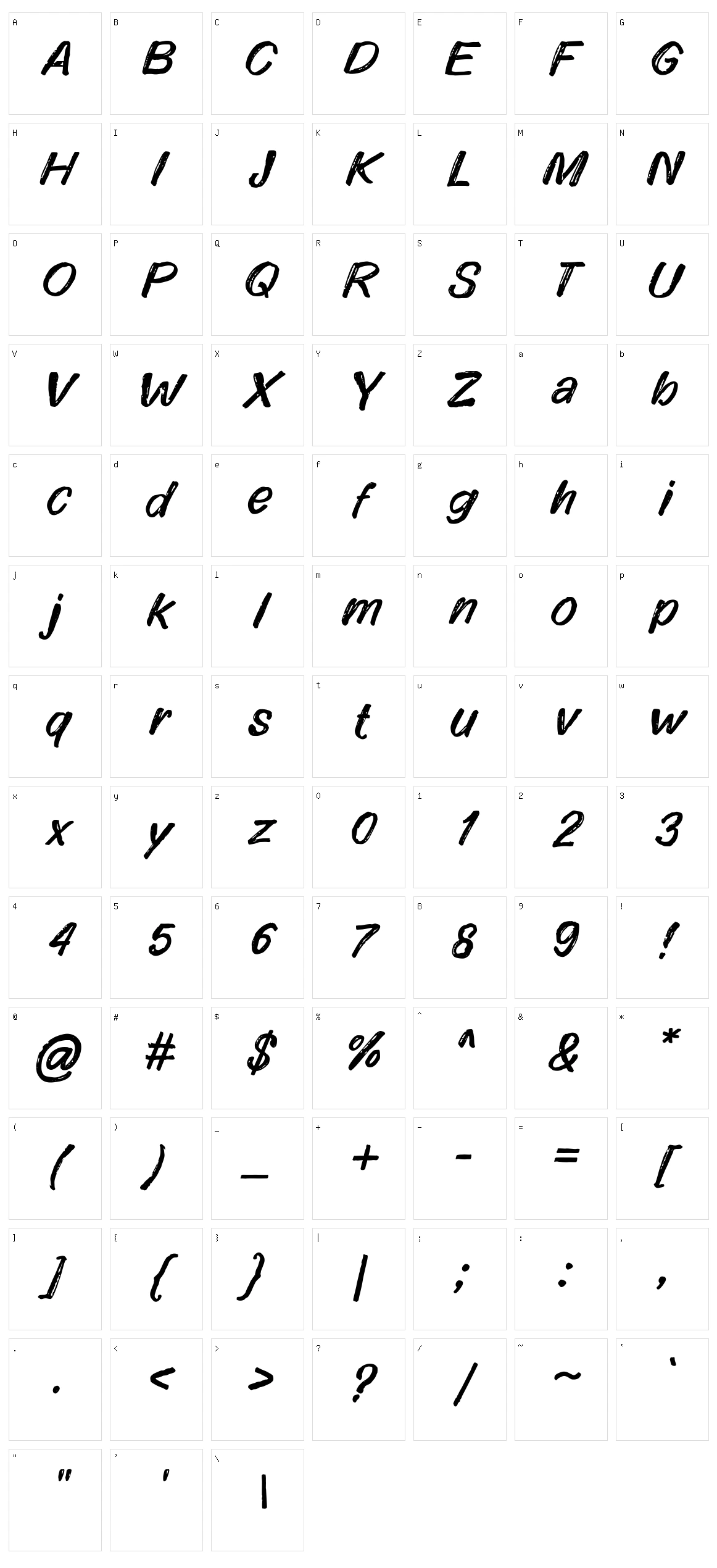 Vabulous Character Set