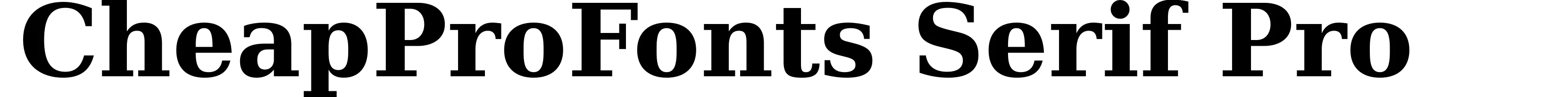 CheapProFonts Serif Pro