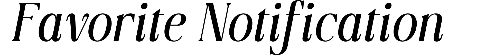 Favorite Notification