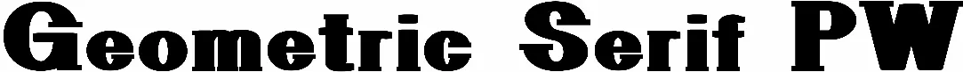 Geometric Serif PW