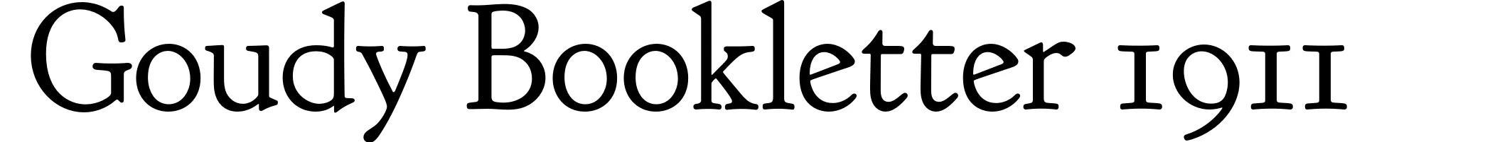 Goudy Bookletter 1911