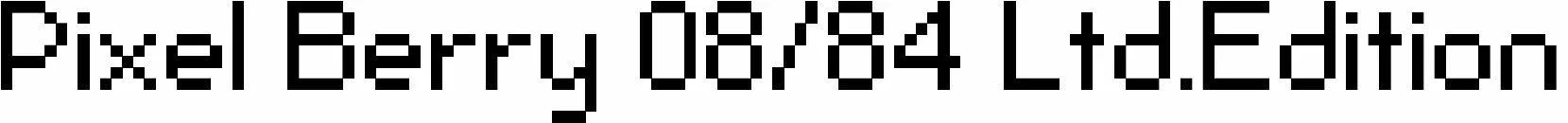 Pixel Berry 08 84 Ltd.Edition