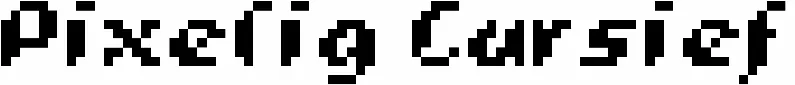 Pixelig Cursief