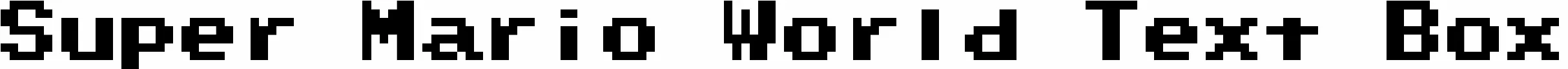 Super Mario World Text Box