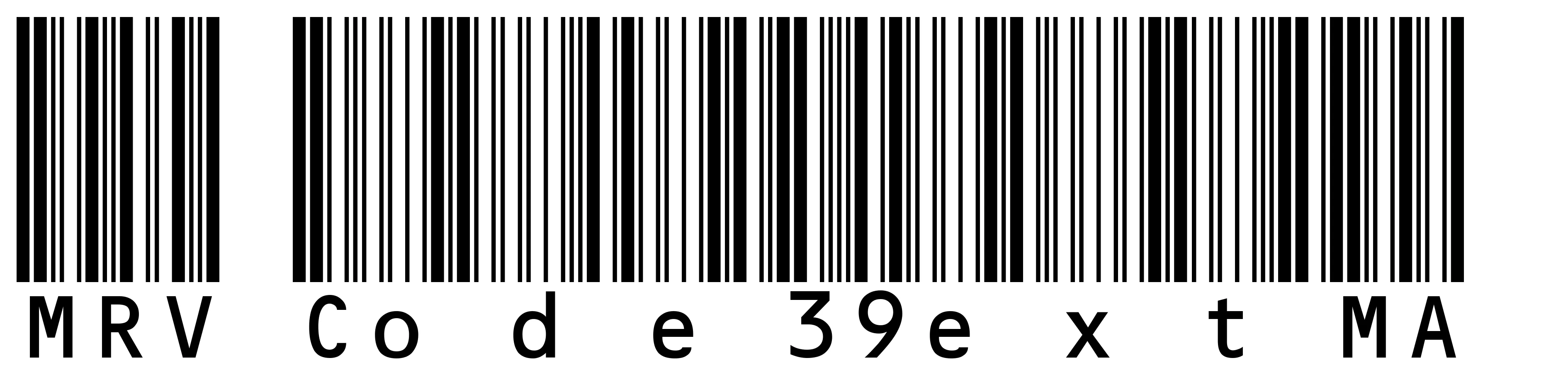 MRV Code39extMA