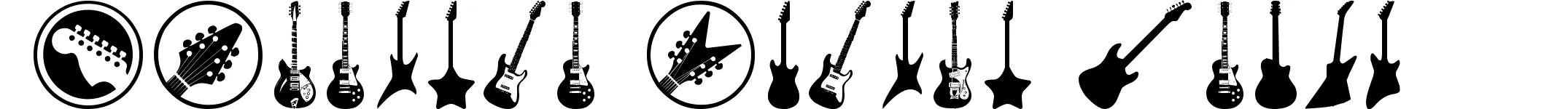 Electric Guitar Icons