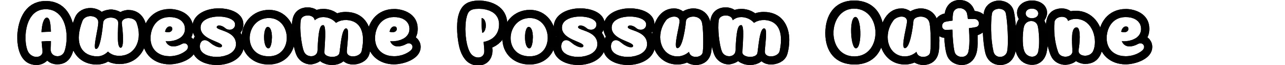 Awesome Possum Outline