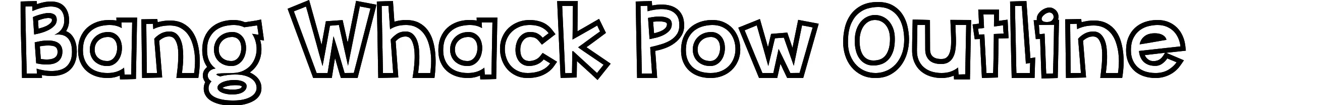 Bang Whack Pow Outline