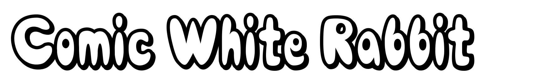 Comic White Rabbit