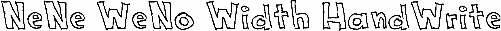NeNe WeNo Width HandWrite