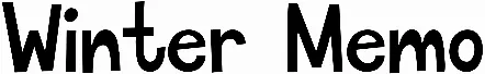 Winter Memo