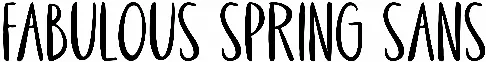 Fabulous Spring Sans