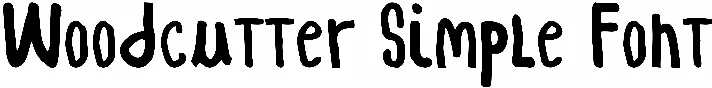 Woodcutter Simple Font