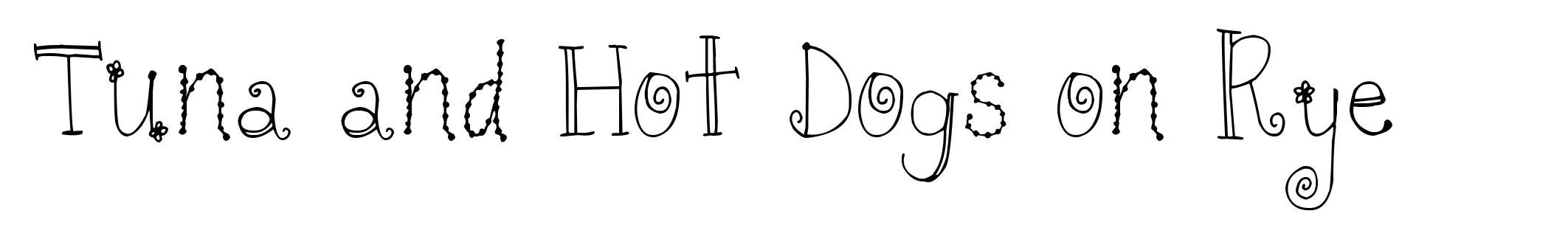 Tuna and Hot Dogs on Rye