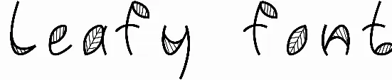 Leafy font