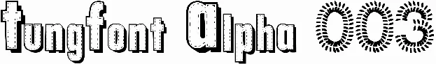 TungFont Alpha 003