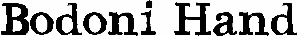 Bodoni Hand