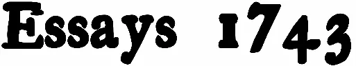 Essays 1743