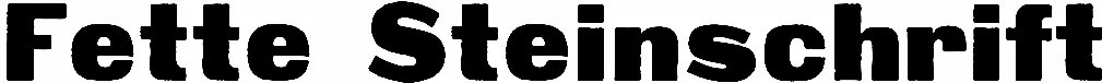 Fette Steinschrift