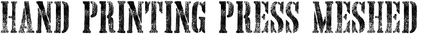 Hand Printing Press Meshed