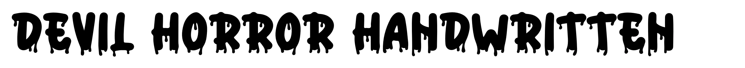 Devil Horror Handwritten