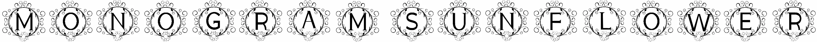 Monogram Sunflower
