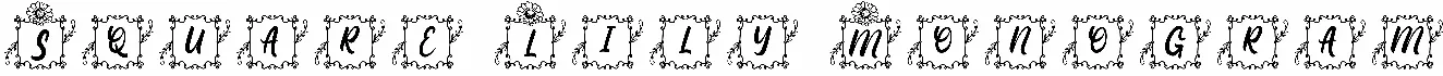 Square Lily Monogram