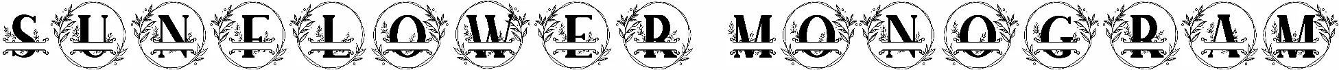 Sunflower Monogram
