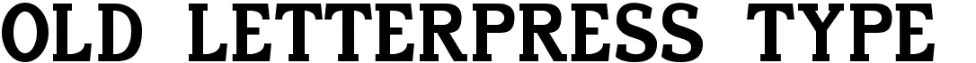 Old Letterpress Type