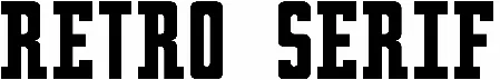 Retro serif